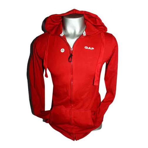 Red Color Gap Hoodie